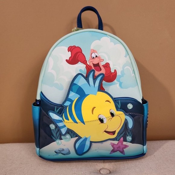 Loungefly Bags Loungefly Disney Little Mermaid Sidekicks Flounder